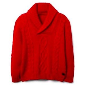 Janie & Jack Boys Red Cableknit Sweater Size 5